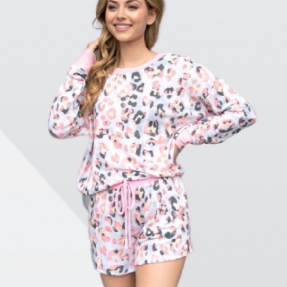 Tie-dye Printed French Terry Knit Loungewear Sets
